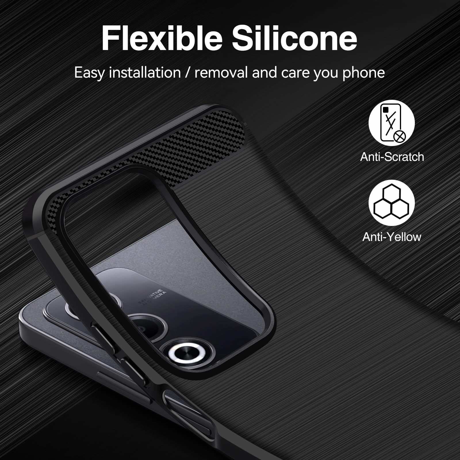 iVoler Etui do Oppo A80 5G z 2 szt. szkła hartowanego, [odporne na wstrząsy wojskowe] etui ochronne, smukłe miękkie silikonowe TPU odporne na odciski palców i zarysowania, czarne