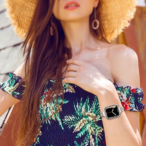 Miniatura 5 de CTYBB for Apple Watch Band Series Ultra SE 8 7 6 5 4 3 2 1 38mm 40mm 41mm 42mm 44mm 45mm 49mm, Stainless Steel Slim & Thin Mesh Magnetic Clasp Strap