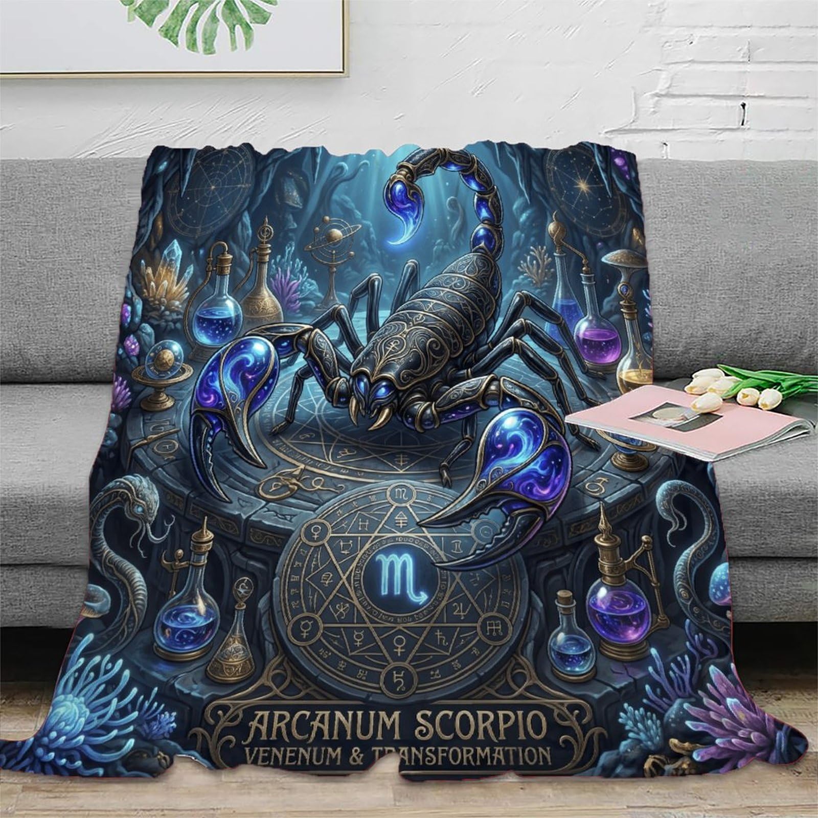 H3B8U2Y5 Scorpio Zodiac Dreamy Scorpion Soft Throw Blanket, Couch TV Time