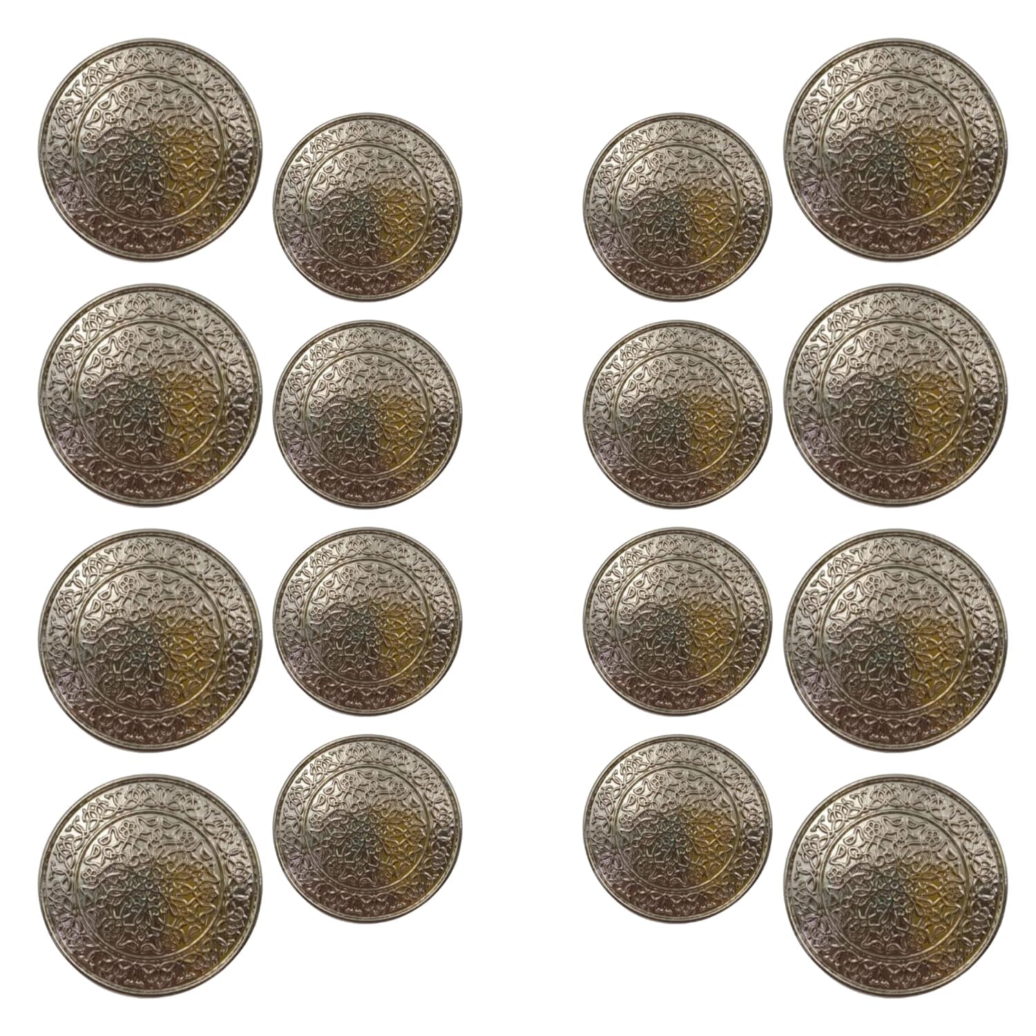 Ani accessories Silver Linen Design Shank Button Pack of 16 (8 Big and 8 Small) for Coat Blazer Suit, Sherwani and Indian Dresses Sports Coat Size (34 L and 30 L)-picture-40