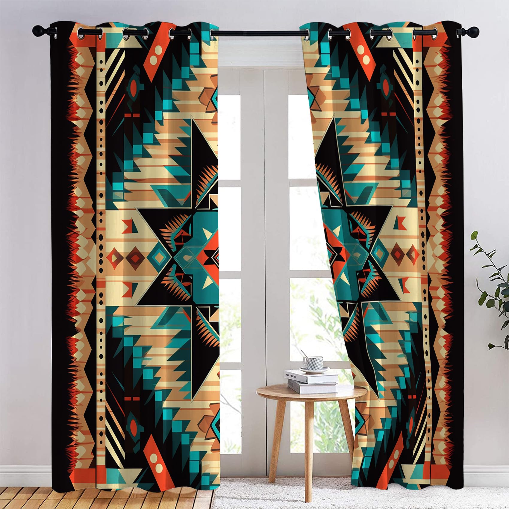 Curtains Splicing Traditional Indian Prints Pack Of 2 Blackout Curtains With Eyelets Curtains Opaque Cold And Heat Insulation H 160 X W 70 Cm Mandala - View #4