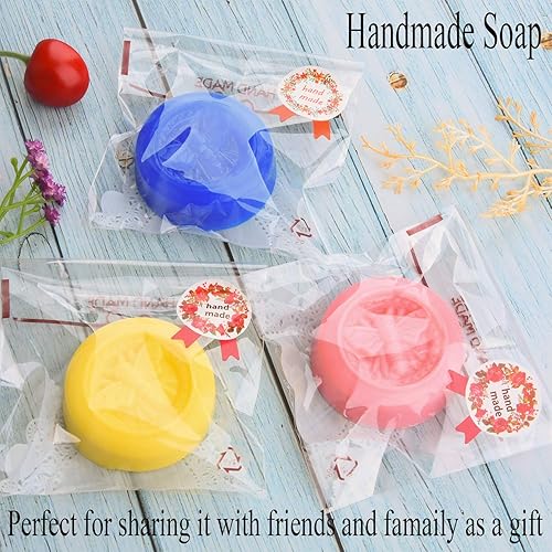 Miniatura 4 de Paquete de 2 moldes de silicona de abeja, 6 cavidades redondas de silicona para bombas de baño, jabones caseros, barra de loción, cera de abejas,