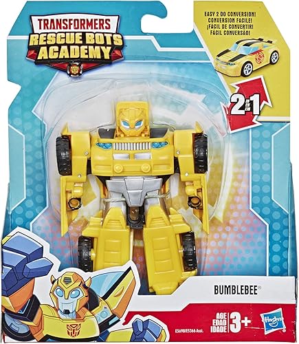 Miniatura 2 de Transformers Playskool Heroes Rescue Bots Academy Bumblebee Converting Toy Robot, figura de acción de 4.5 pulgadas, juguetes para niños a partir de