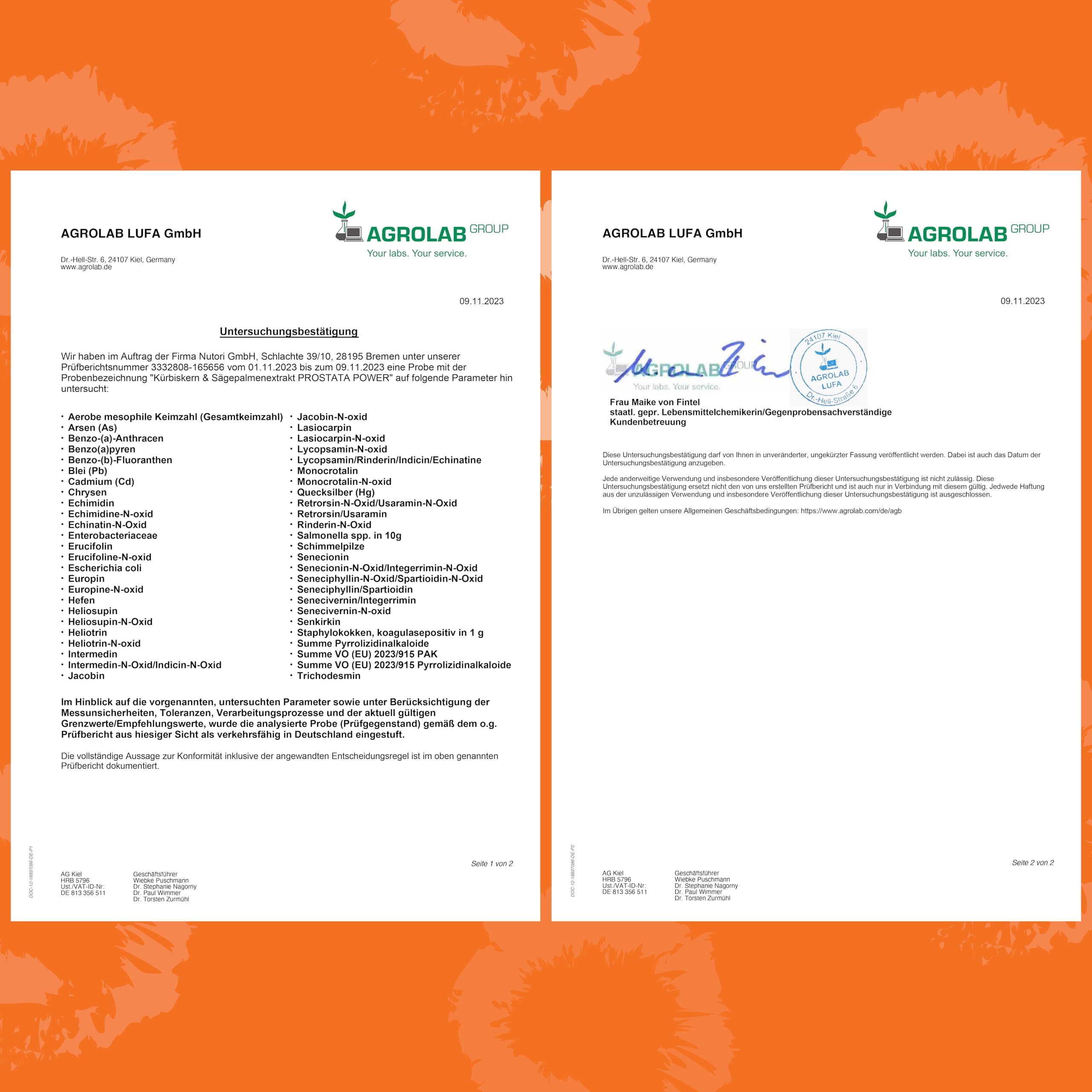 Prostata Kapseln hochdosiert - Kürbiskern- & Sägepalmenextrakt - 120 Kapseln mit Vitamin E, Zink, Selen und Brennnesselwurzelextrakt - 700 mg Kürbiskernextrakt - Vegan - Made in Germany