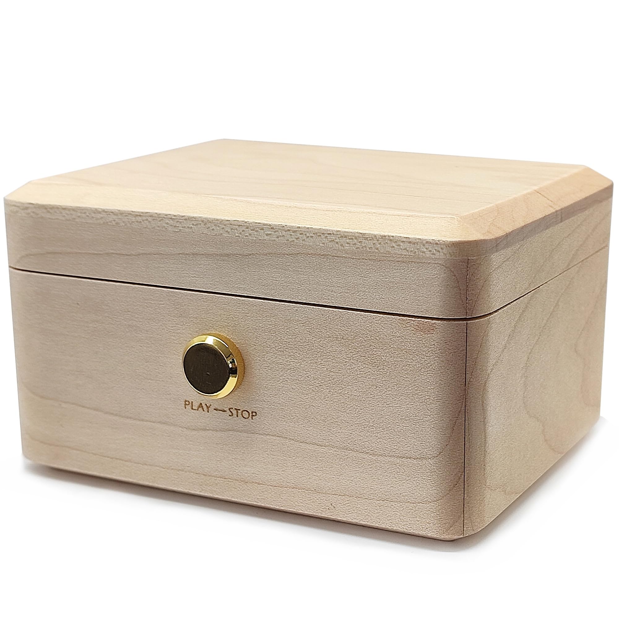 Caja de música personalizada con tu foto, caja de música de madera natural que reproduce You are My Sunshine (madera de arce)