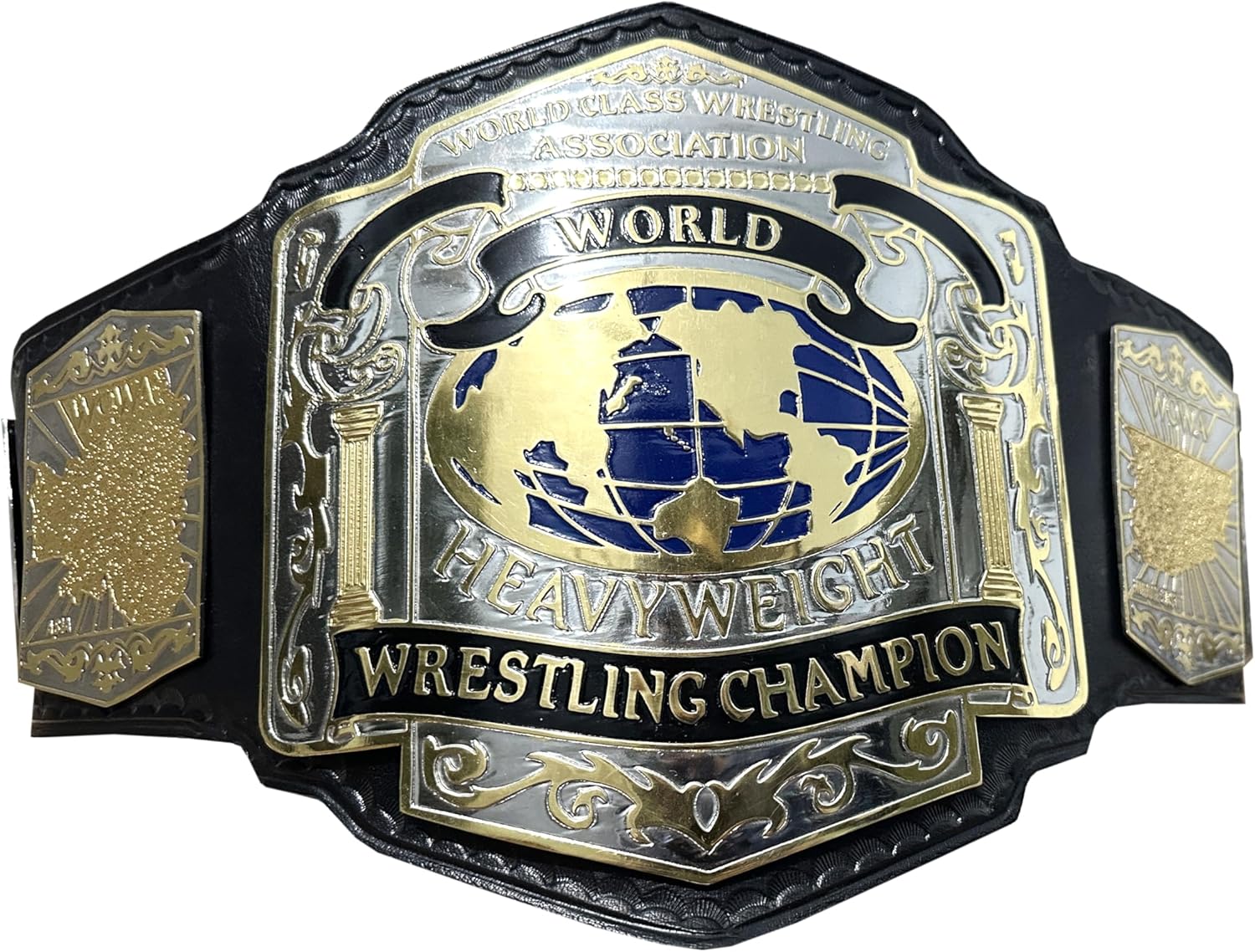 WCWA World Class Wrestling Associatin Championship Belt Dual Gold Plated