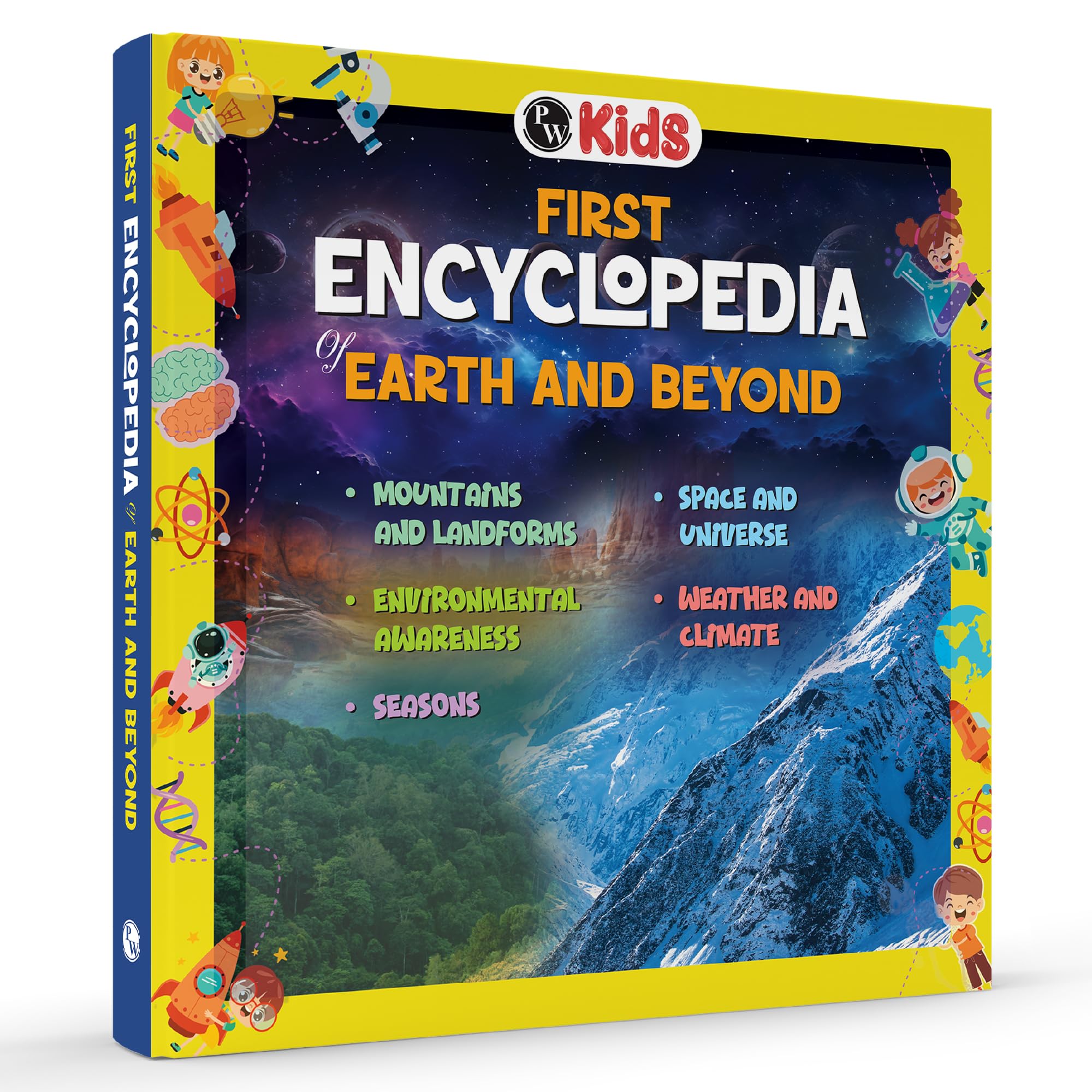 First Earth and Beyond Encyclopedia Books for Kids, Explore Space to Mountains, Activity Book for 5-10 Years Old, Fun Learning Book