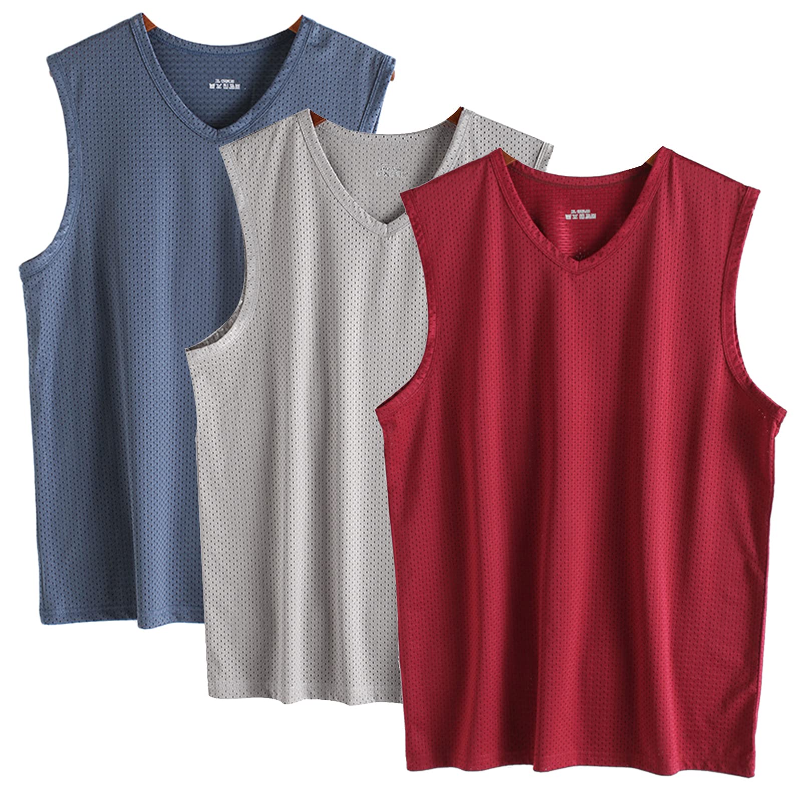 DongBao Uomo T-Shirts Canotta Senza Maniche Fitness Felpa 3pcs Canottiera Maglietta