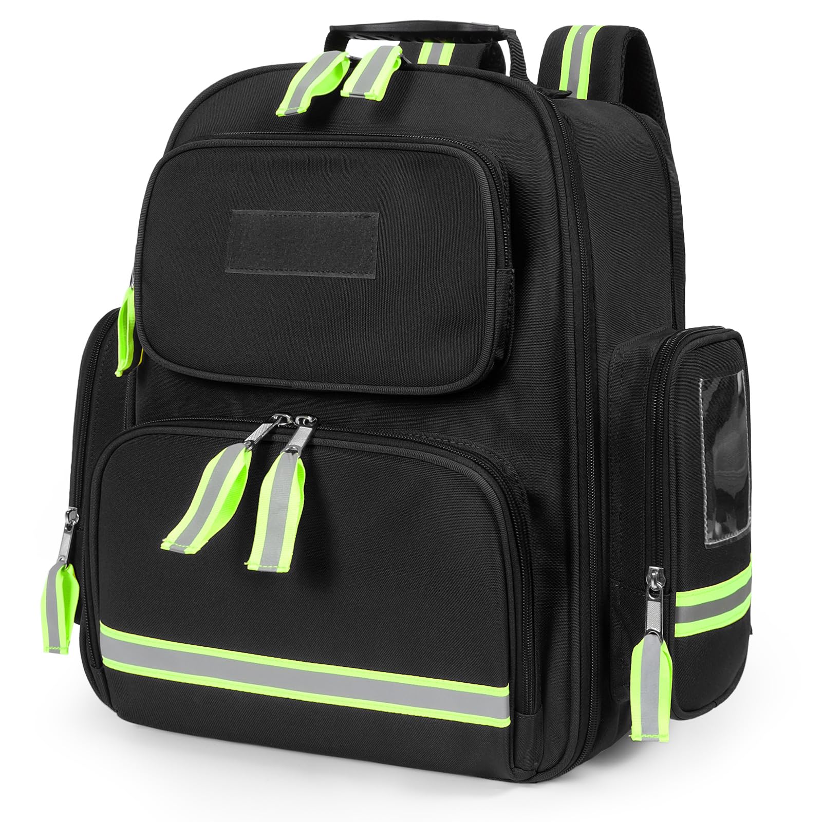 Gatycallaty First Aid Backpack Emergency Medical Backpacks Empty Waterproof Survival Bags Trauma Bag for Nurses Home Car (Black)