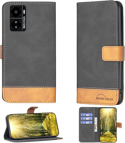 jioeuinly Kalley Black 3 Case Compatible with Kalley Black 3 Phone Case Cover Flip Stand Cover PU Leather BF11 Wallet Case Black