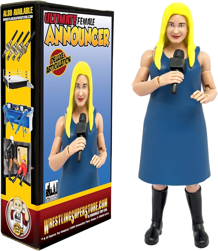 Amazon.com: 終極女性面試播員,附豪華鉸接,適用於WWE 和AEW 摔跤動作公仔: 玩具和遊戲