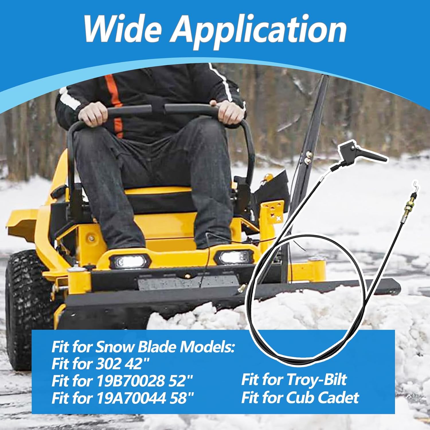 946-3059B Snow Blade Release Cable Fit for Cub Cadet Cub Cadet, for 302 42" 19B70028 52" 19A70044 58" Snow Blade, Replace 746-3059A 746-3059 946-3059 746-3059B