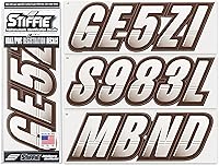 Vista 11 de Stiffie Techtron Vino/Negro 7,6 cm Adhesivos para Registro de Barcos y Motos Acuáticas • Pegatinas de Números y Letras