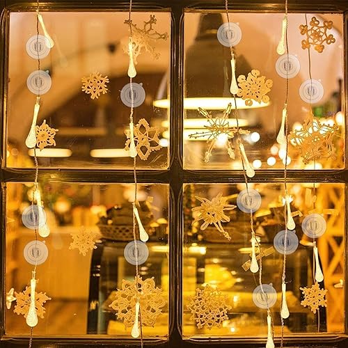 Miniatura 5 de Profully 200 ventosas de cadena de luces navideñas, mini soporte de ventosa de luz navideña, colgar luces de Navidad, ganchos para colgar luces de