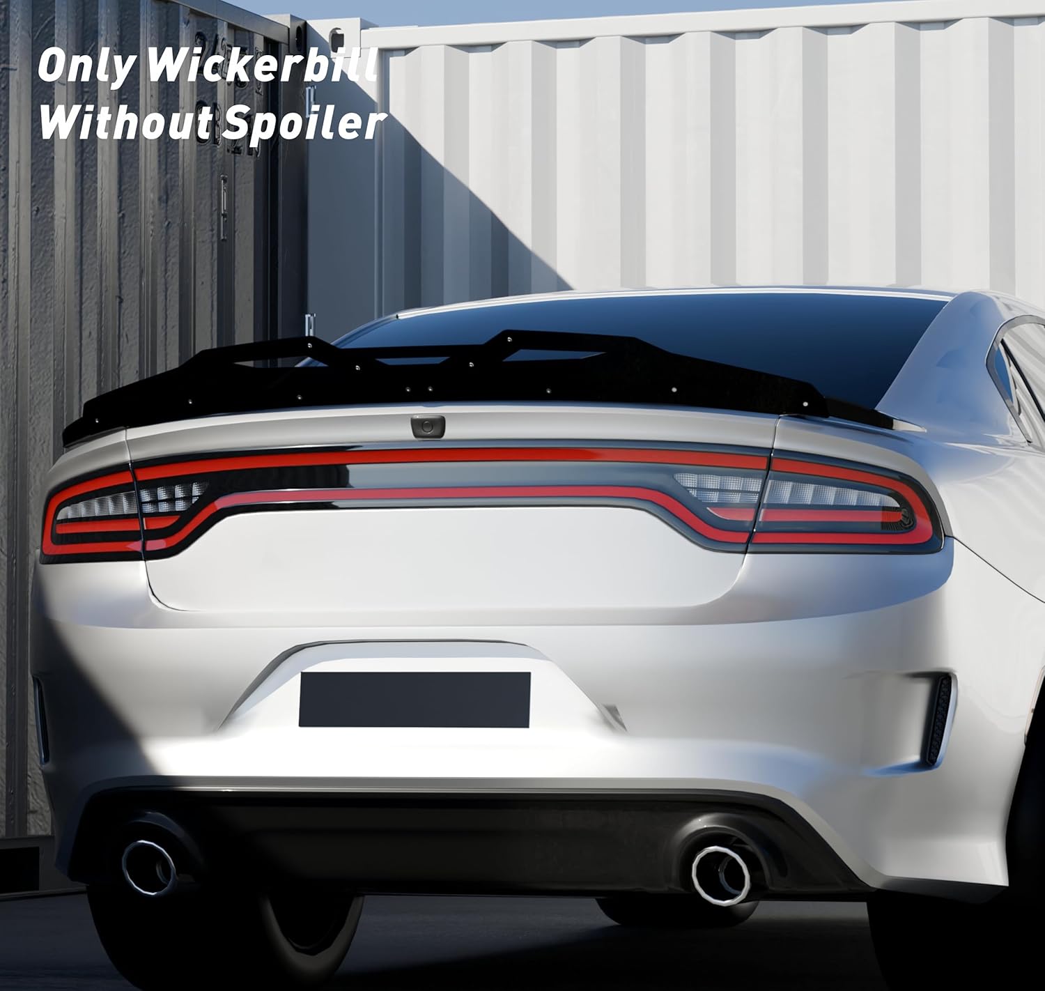 Only Wickerbill Gurney Flap Extension for Dodge Charger SRT Hellcat Scat Pack 2015-2023 Rear Trunk Spoiler Wing 2011-2024 Accessories