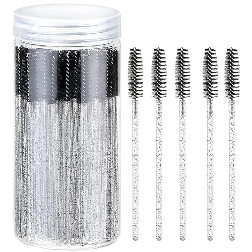 Miniatura 1 de 300 cepillos desechables de pestañas con 1 recipiente de repuesto, varitas de rímel para accesorios de maquillaje de pestañas de ojos, carretes para