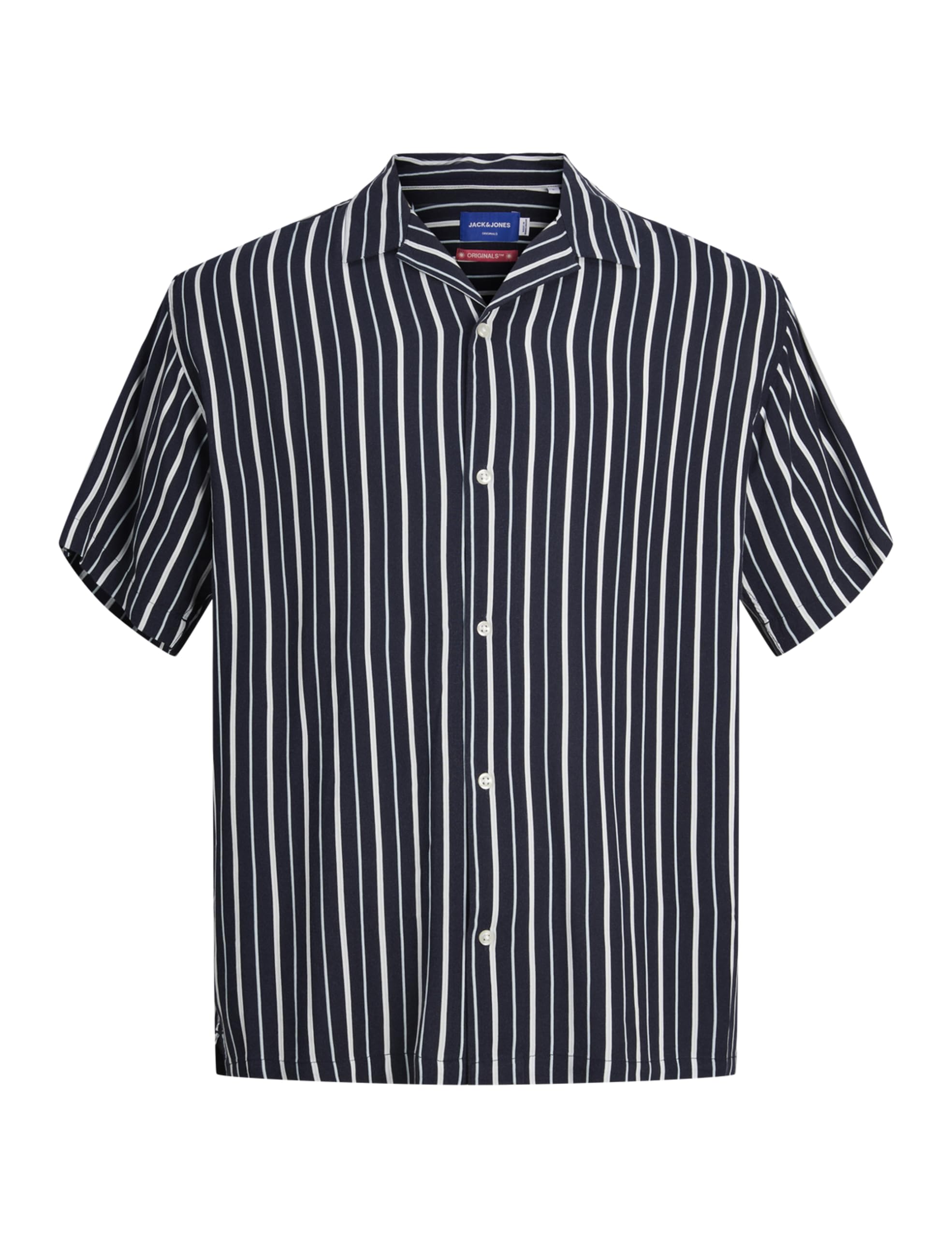 JACK & JONES Jorluke Aruba Resort Shirt SS, Sky Captain/Stripes: Stripes, M