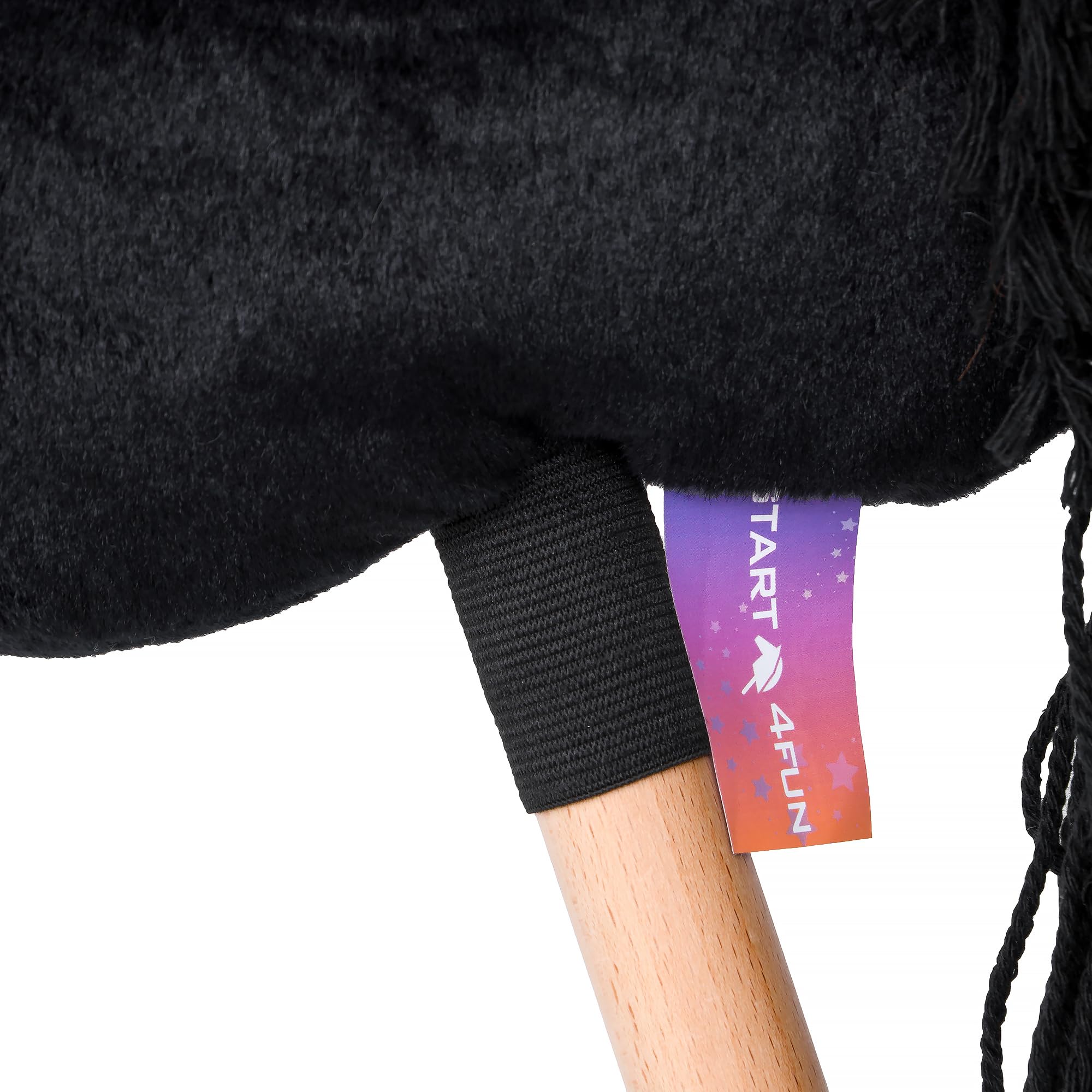 Start Hobby Horse – Cavallo con Bastone Realistico con Testa Morbida in Peluche e Lunga criniera da pettinare – Gioco Creativo e Attivo per Bambini, Regalo Perfetto (Benny (Nero) A3)
