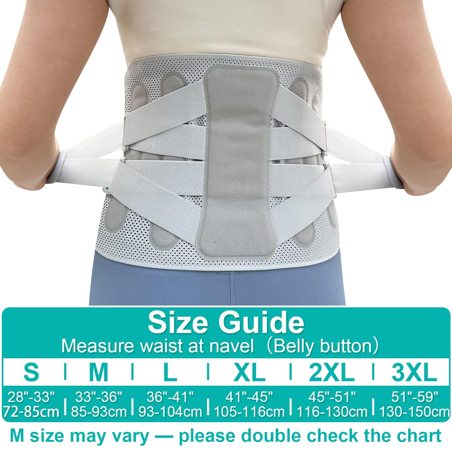 Advanced Back Brace for Lower Back Pain Relief, Fully Adjustable, Breathable and Comfortable Back Sopport Belt for Herniated Disc, Sciatica, Long Torso Lumbar Support Belt for Men and Women Office, Work and Exercise