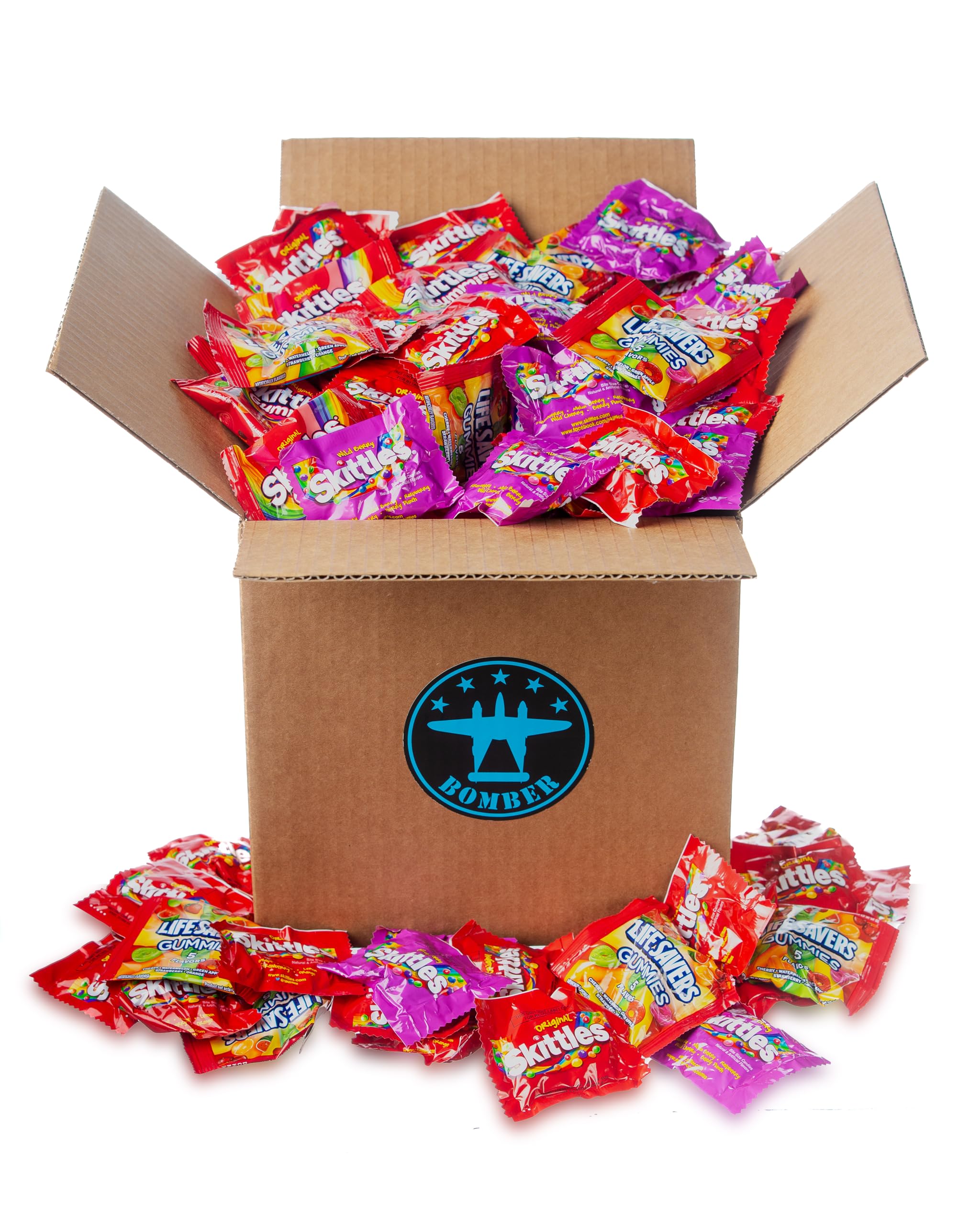 8.0lbs Candy Bulk Skittles & Lifesavers Variety Pack. Individually Wrapped Assorted Fruity Candy