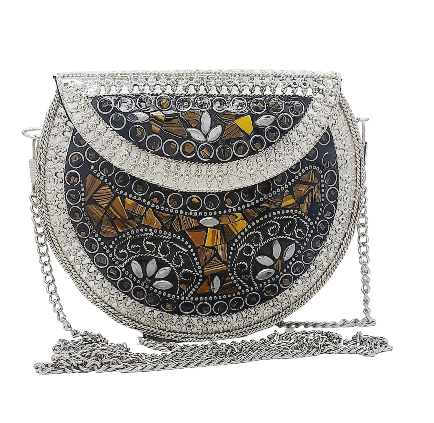 Trend Overseas Handmade Small Size Metal Bag Coin Purse Ethnic Bridal kids Bag party clutch (Tiger Print) (B0D5HBR5NF) Amazon Price History, Amazon Price Tracker