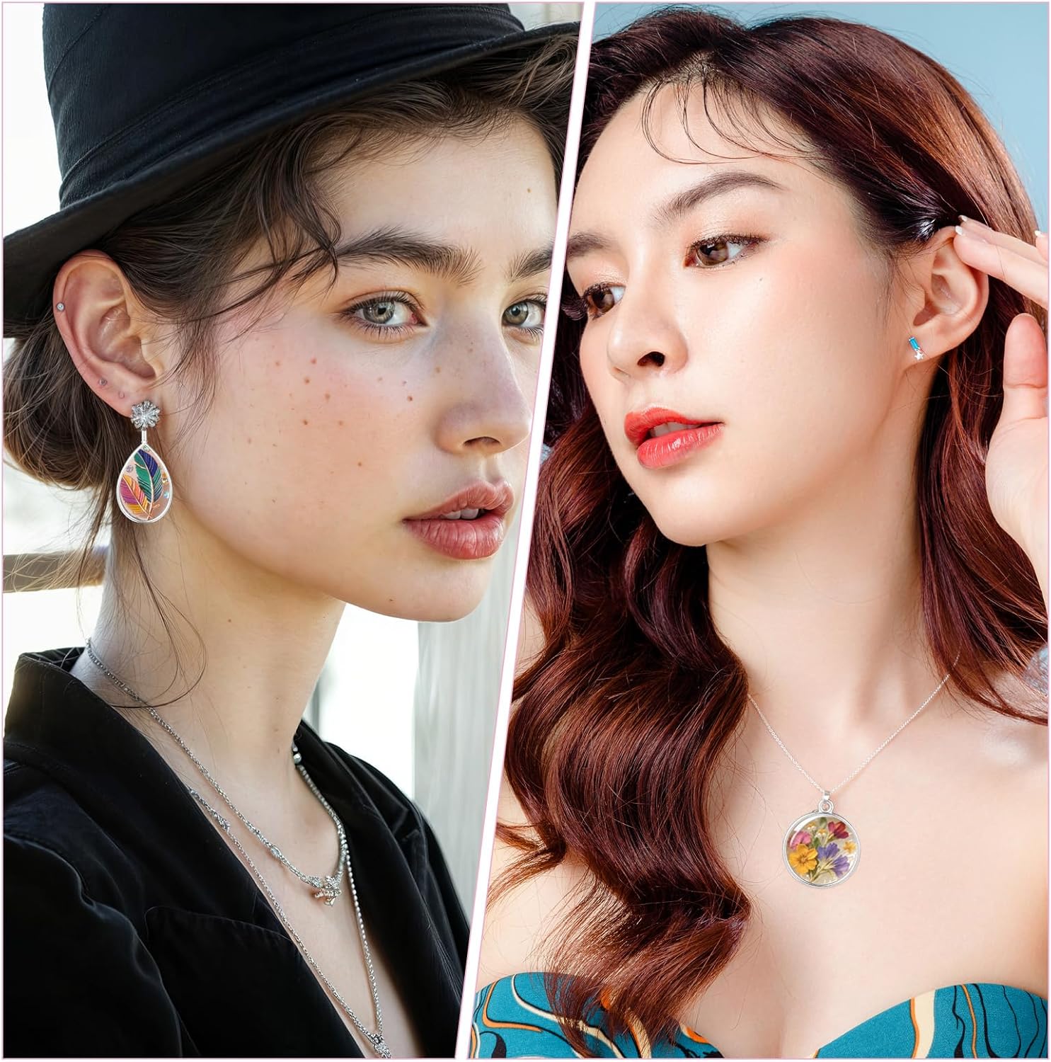 Open Bezels, 30Pcs Alloy Bezels for Resin Jewelry Making, Open Back Bezel Pendants, Geometric Hollow Frame Pendant for DIY Necklace, Bracelet, Earrings (Silver) - Image 3