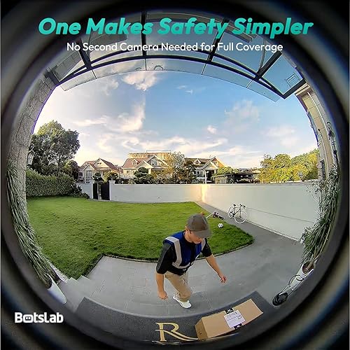 Miniatura 3 de BOTSLAB Timbre de puerta inalámbrico, timbre de video de 5 MP, vista panorámica de 180, sin tarifa mensual, WiFi de 2.4 GHz, detección de movimiento