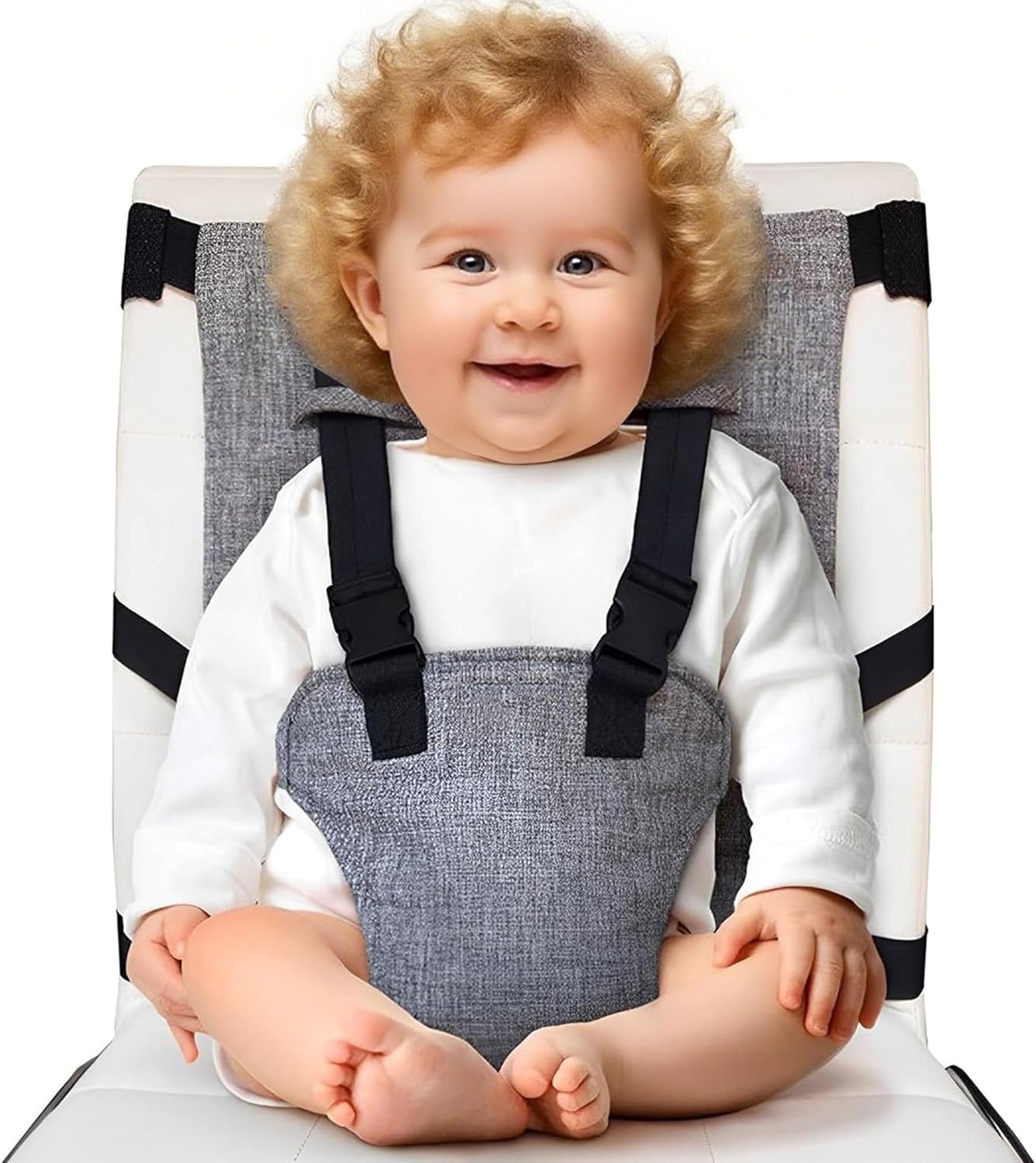 MZSX Adjustable Portable Travel High Chair, Removable Seat, Toddler high Chair, Fold-Flat Storage Portable Baby Feeding Seat, Washable Feeding Safety Seat for Home, Trave, Shopping, Restaurants