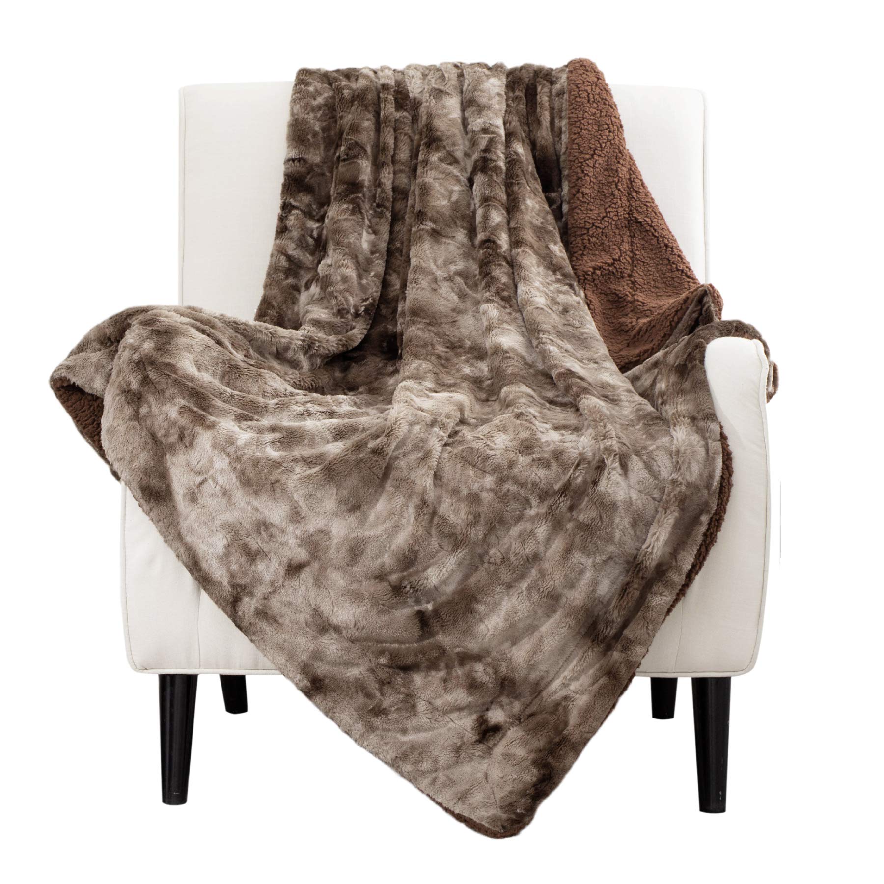 Bedsure Soft Faux Fur Reversible Blanket - Tie Dye Fuzzy Blanket - Warm and Cozy Decorative Throw for Couch Bed and Living...