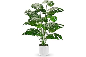 Realistic 28" Faux Monstera Plants for Indoor and Outdoor Decor