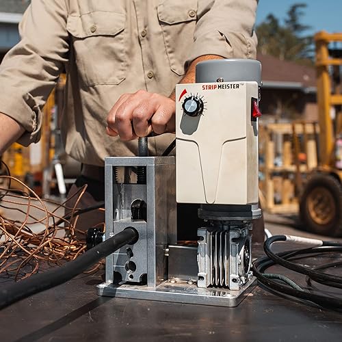 Miniatura 5 de StripMeister Máquina peladora de cables E350x, pelacables automático de hasta 500 mcm y reemplazo de alimentador StripMeister E350x Ultra-Grip -