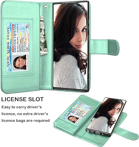 Miniatura 3 de Njjex Funda para Galaxy Note 20 Ultra (2020), para Samsung Note 20 Ultra 5G, 9 ranuras para tarjetas Funda de piel sintética para tarjetas de