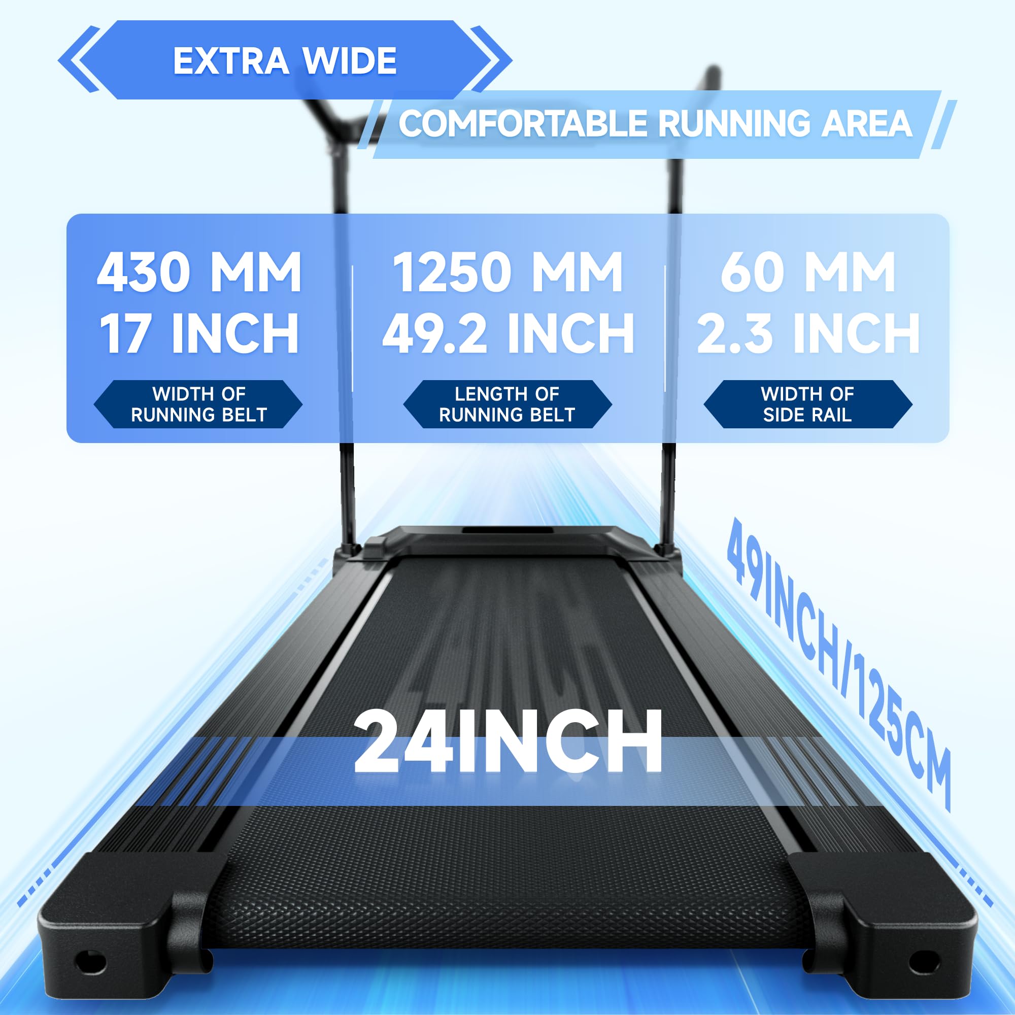 Laufband für Zuhause Klappbar Laufbänder Profi- 12 km/h Elektrisches Treadmill Laufpad 2.5HP Foldable Schreibtisch Tretmühle Klappbares Walking Pad mit LED-Anzeige für Home Haus und Büro Avnbdao