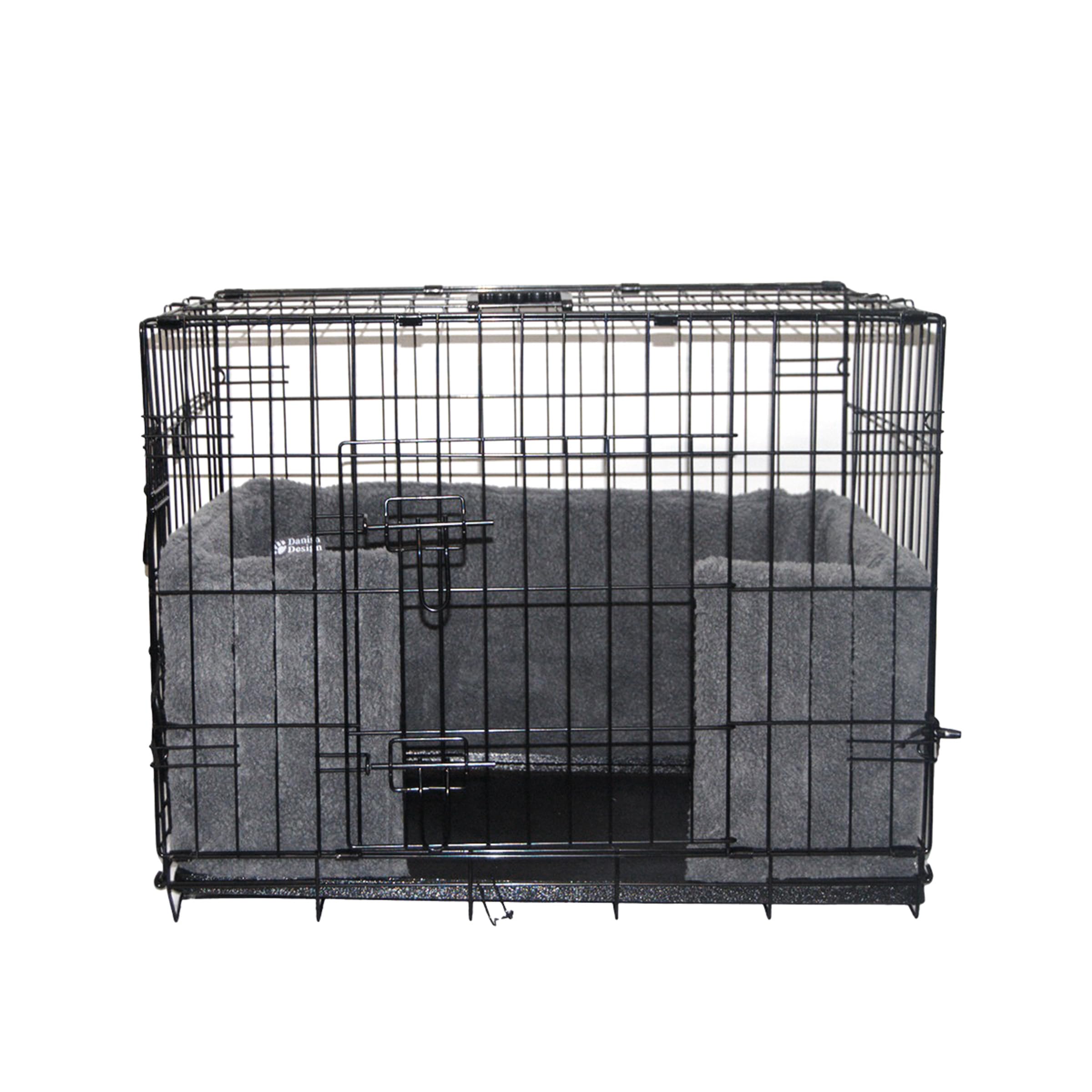 Danish Design Dog Crate Bumper - Sherpa Fleece, Ecoflex Recycled Filling - Grey - XL