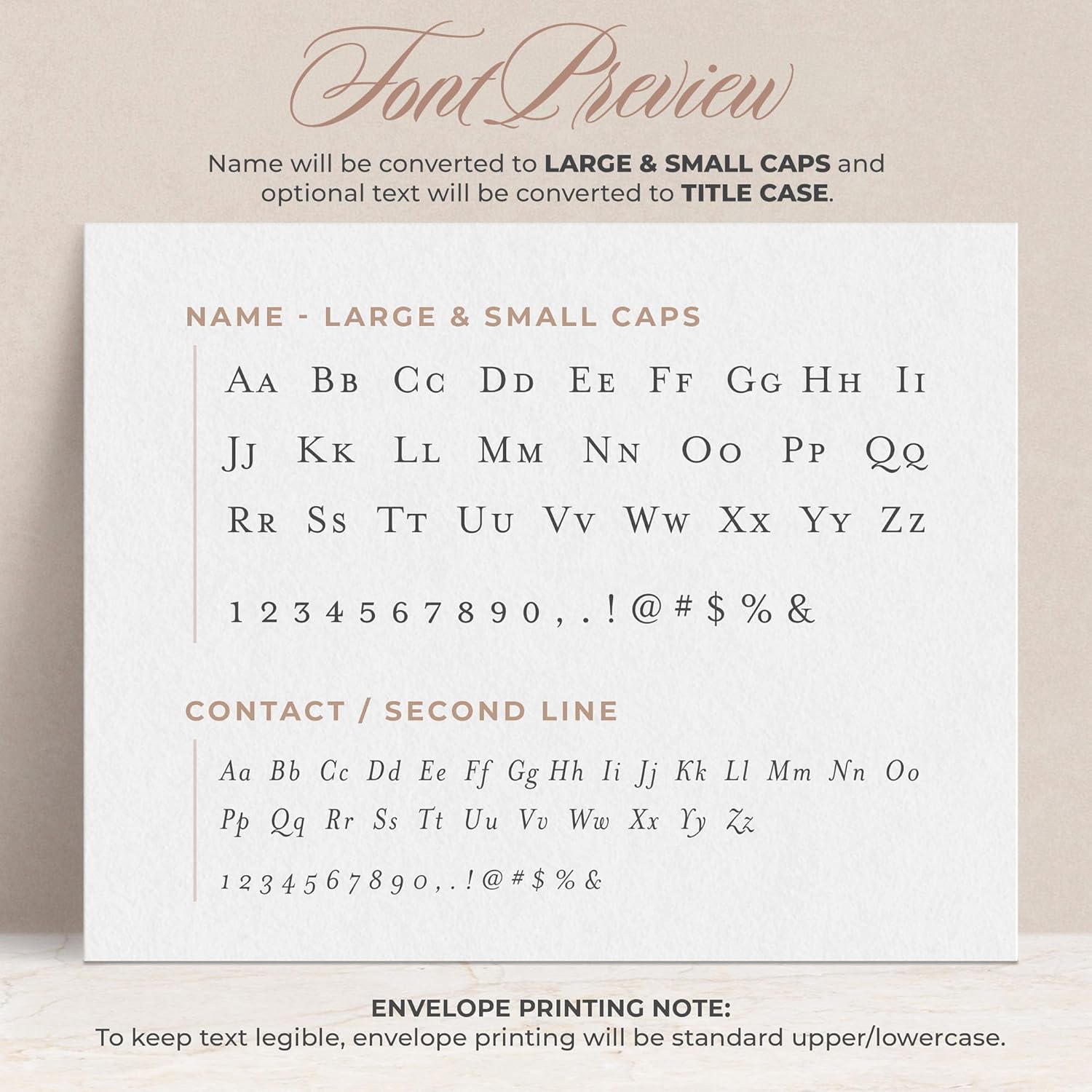Curio Press Personalized Stationery Note Cards with Envelopes, A2 & A7 Flat Card with Custom Note Cards Name and Contact Info, Personalized Stationary for Men Custom Card - Prestige Flat