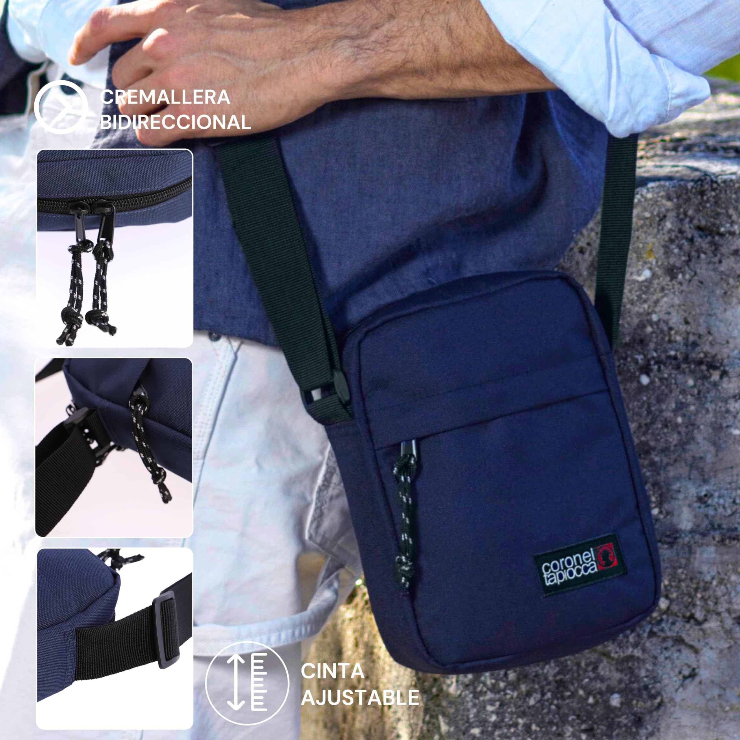 Coronel Tapiocca Męska torba na ramię Urban Shoulder Bag męska torba na ramię, 17,5 x 22 5,6 cm, niebieski morski, 17.5 x 22 x 5.5 cm