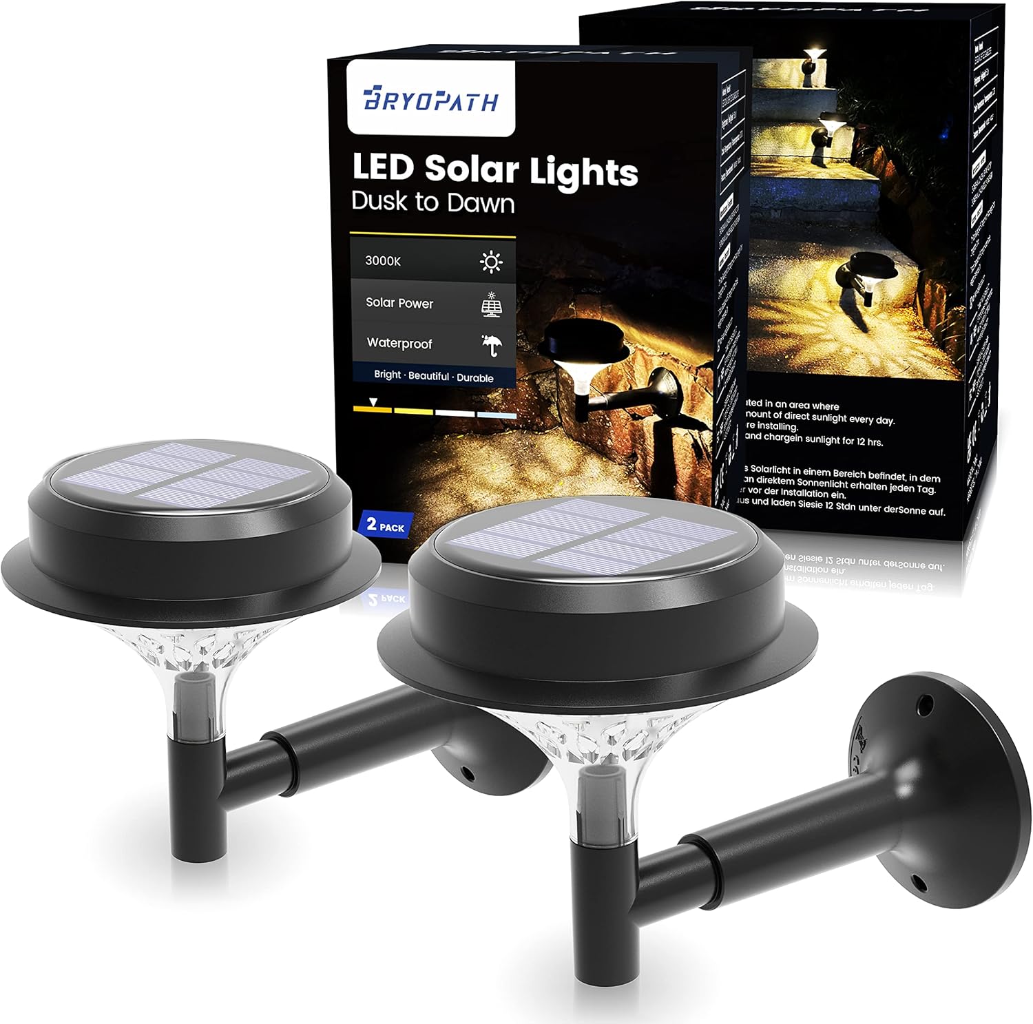 Solar Porch Lights, Bryopath Solar Outdoor Lanterns