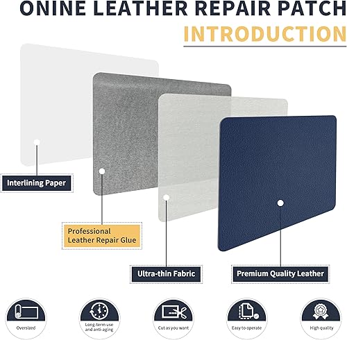 Miniatura 36 de Cinta de reparación de piel de 3 x 60 pulgadas, parche autoadhesivo de reparación de piel para sofás, muebles, asiento del conductor (color negro)