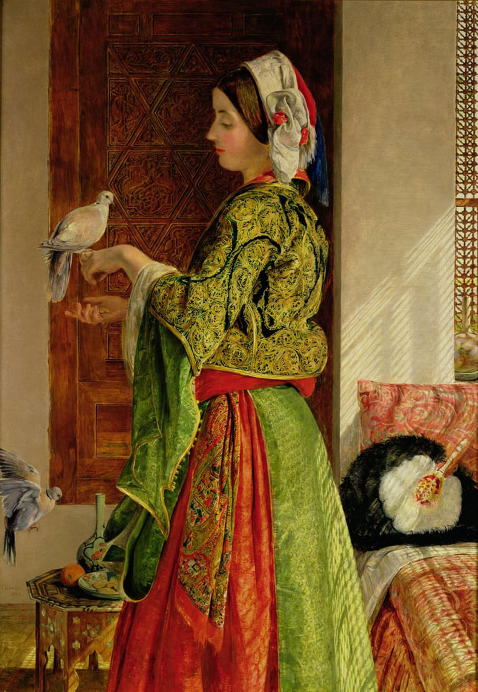 POSTERIIk Vintage Print Pop Art Landscape Artwork Caged Doves by John Frederick Lewis Art Prints for Office Home Decor 60x90cm
