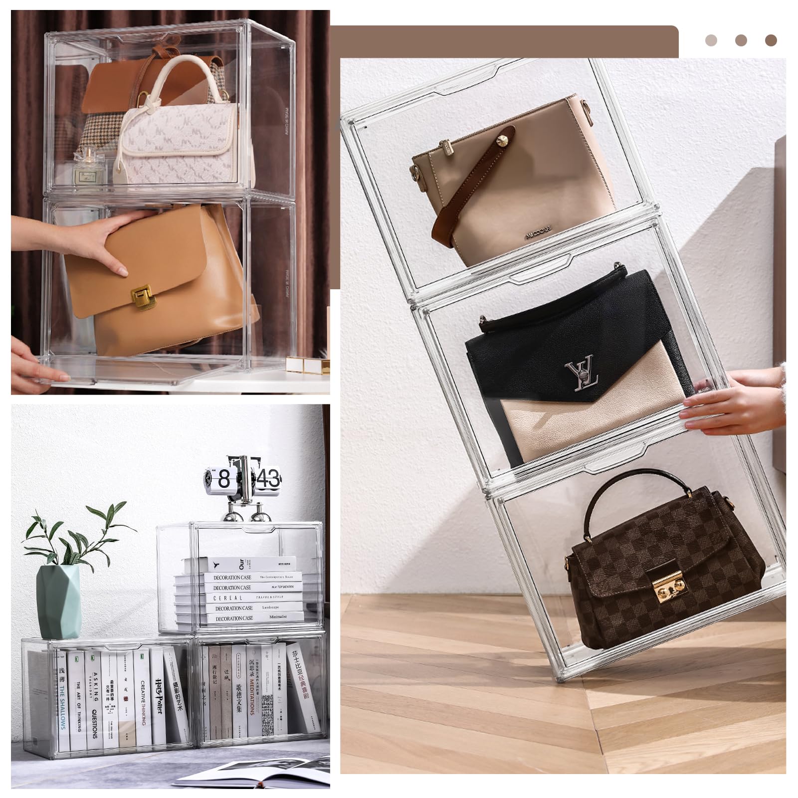 Vitrina Transparente Con Puerta Magnética Para Coleccionables – Protege Tus Figuras De Acción Y Muñecas Del Polvo, Tamaño 36x28x22 Cm