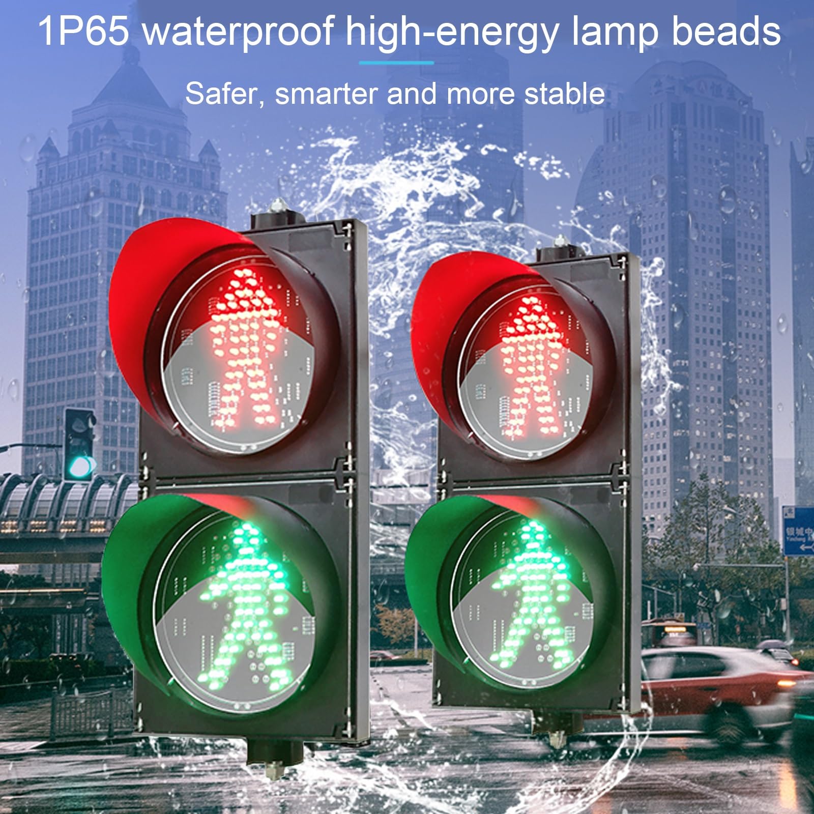 歩行者用信号機 スタンド式 LED 本物 Amazon.co.jp: 200mm/8インチ