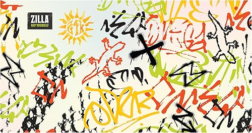 Zilla 24kGoldn Graffiti Print Terrario Fondo Pantalla 48"x17"