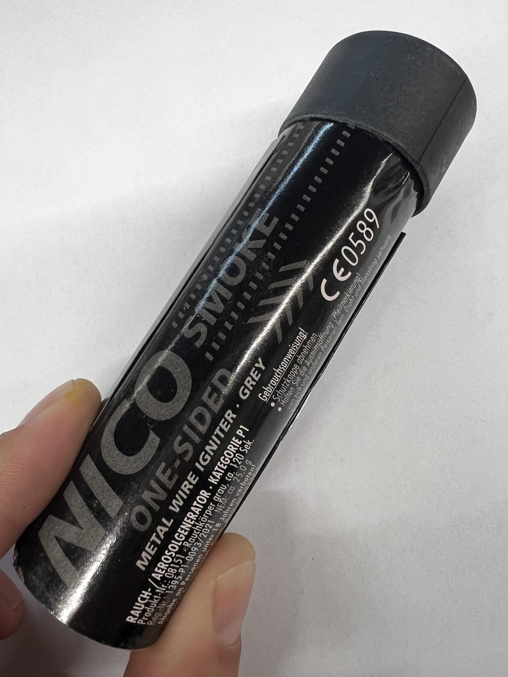 Rauchkörper Smoke Grenades 120 Sekunden im 5er Pack in Schwarz Grau von NICO Europe mit Anhänger