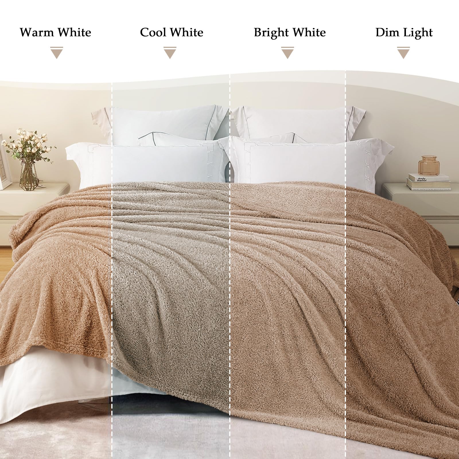 Exclusivo Mezcla Fleece Throw Blanket for Sofa Couch Soft Lightweight and Fluffy Bed Blankets - Image 2