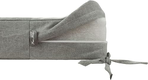 Miniatura 111 de FUNHOME Funda de cojín de banco para exteriores de 42 x 18 x 3 pulgadas, funda impermeable con cremallera y lazos, funda resistente a la Medalla