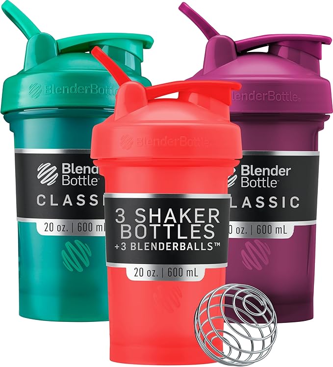 BlenderBottle Classic V2 Shaker 20oz 3-pack