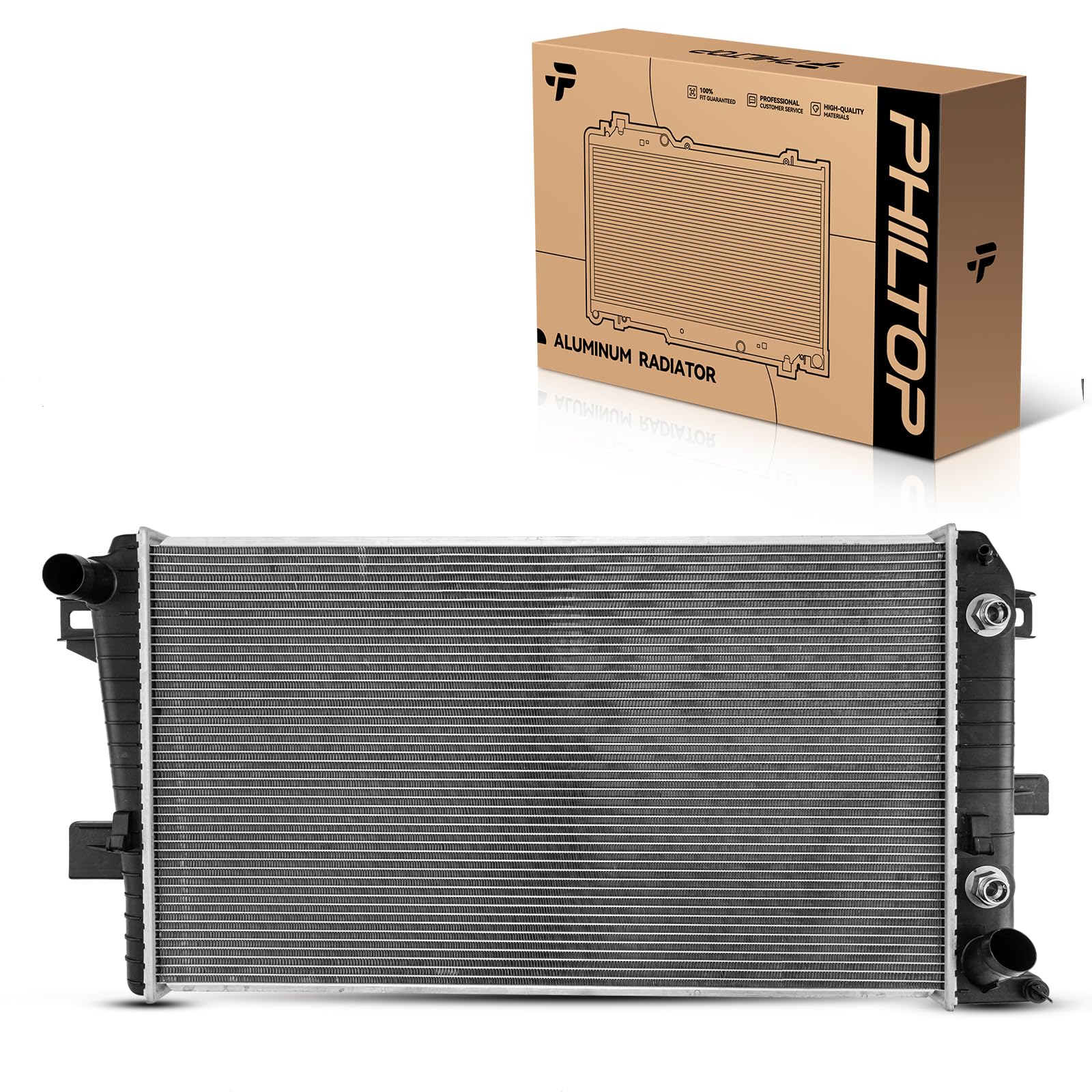 PHILTOP Core Radiator Compatible with 2001-2005 Silverado 2500 HD 6.6T, 2001-2005 Sierra 2500 HD 6.6T, 2001-2005 Silverado 3500 6.6T, 2001-2005 Sierra 3500 6.6T