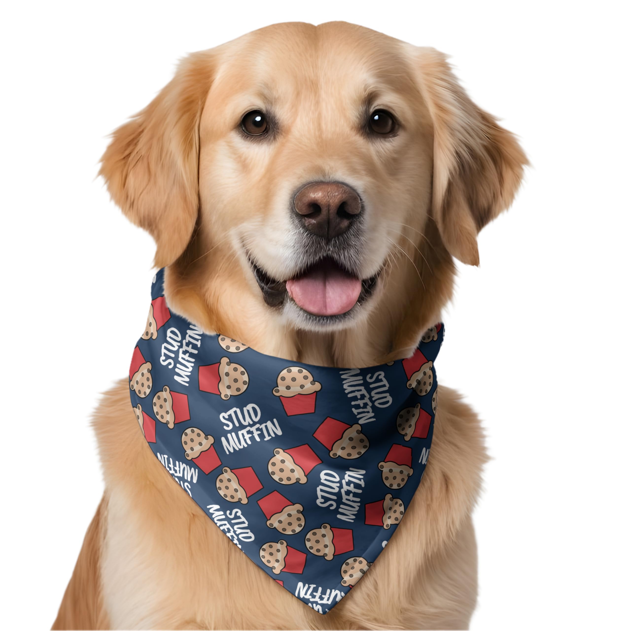 W Brings Stud Muffin Bandana for Dogs | This Stunning Gorgeous Design Dog Bandana Scarf is Perfect Styling Accessory for Dogs Large, Medium & Small. One Size Fits All. (B0CT2YHCQT) Amazon Price History, Amazon Price Tracker