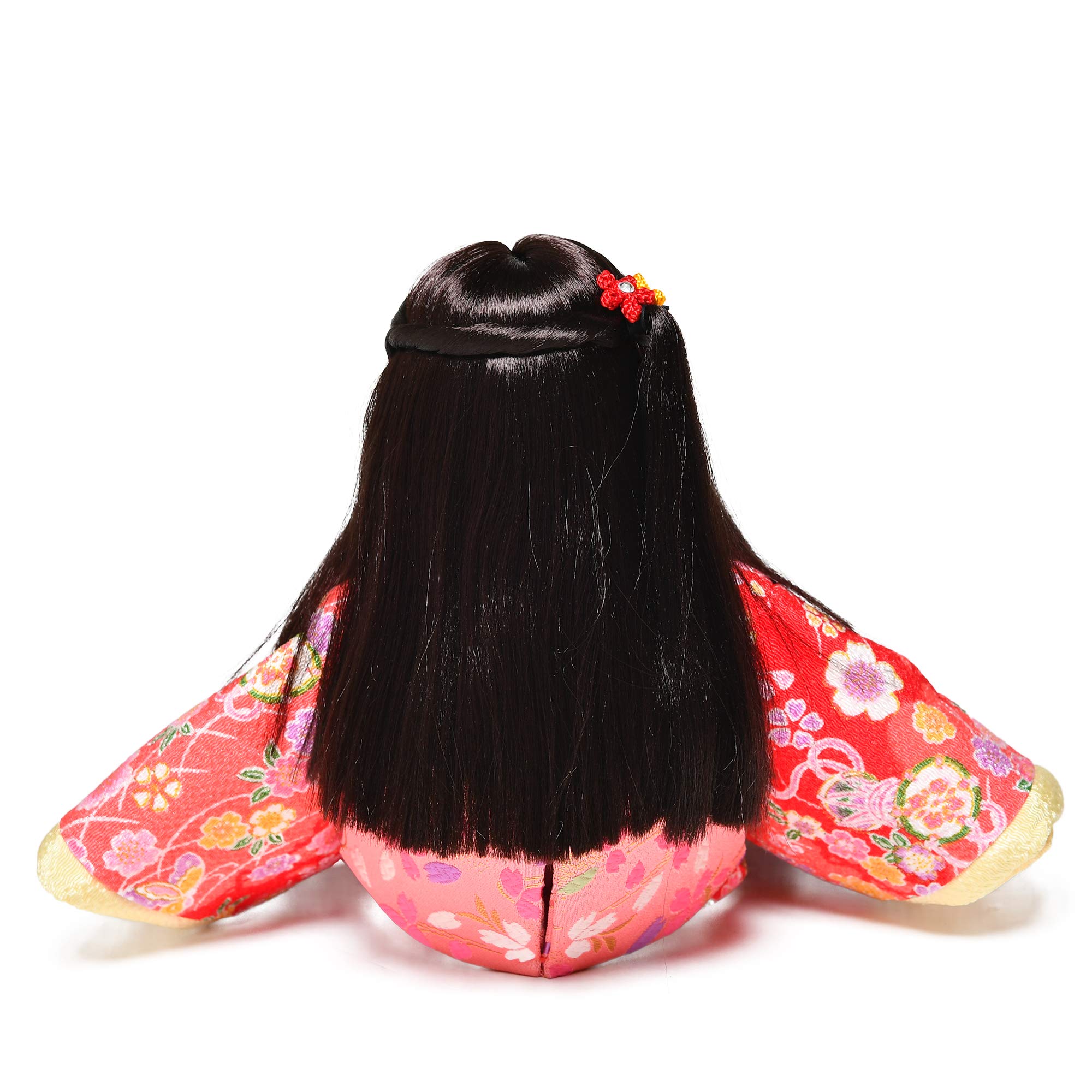 Amazon | 【ひな人形】【市松人形】6号座市松 萌々【さくら柄衣装