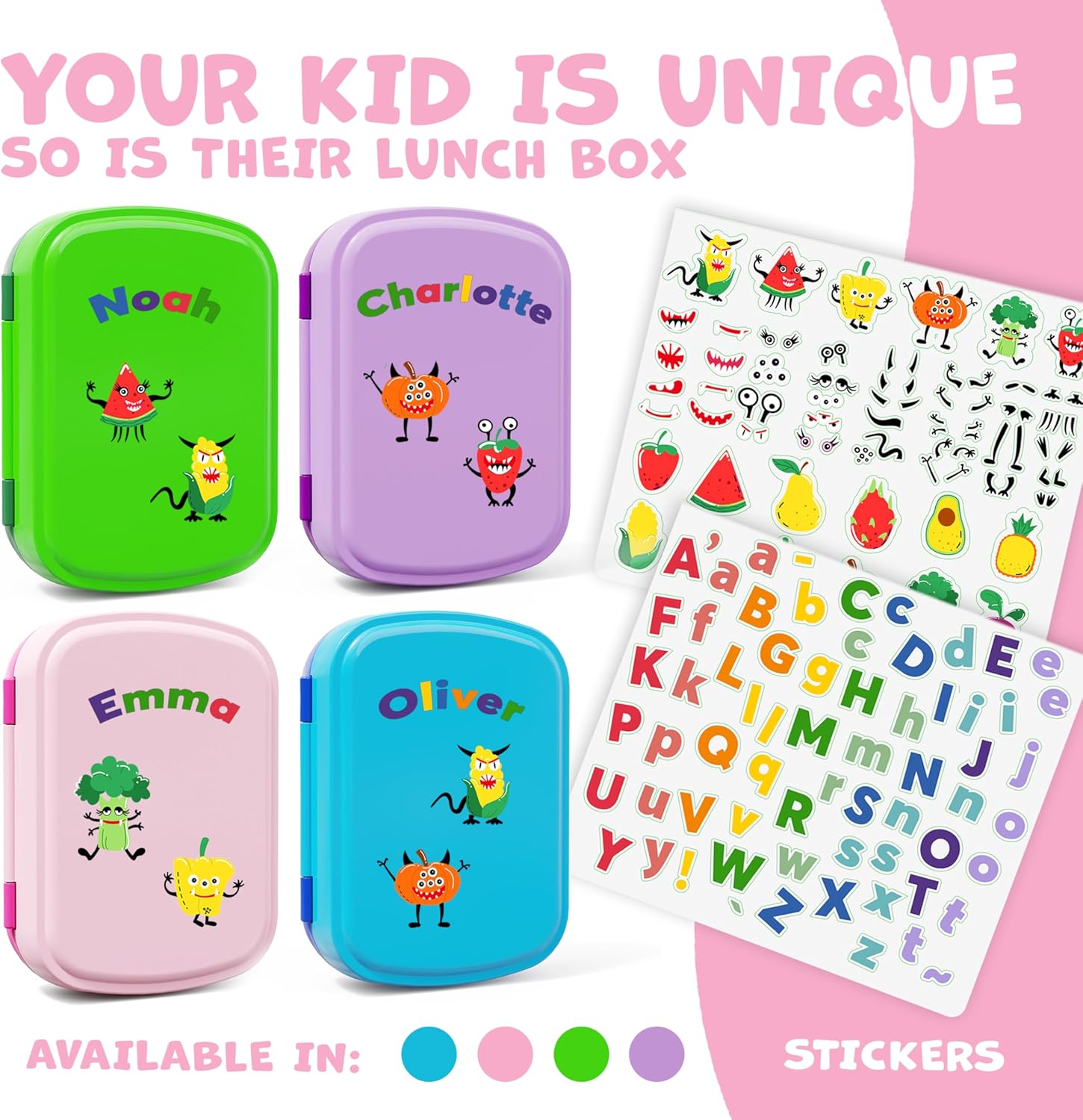 Umami All-in-1 Bento Box for Kids, Ice-pack & Utensils Included, 100% Leakproof & BPA free, Parents' favorite Lunch Box Kids (Candy Pink, 23 oz) - Image 6